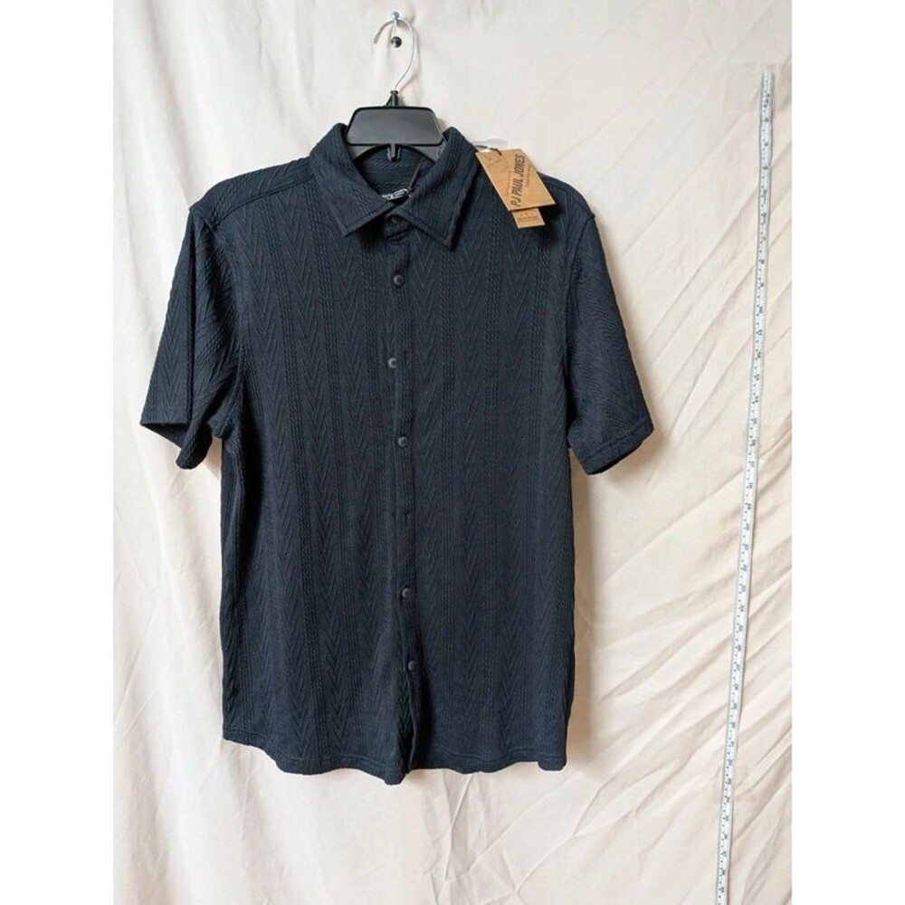 NWT PJ Paul Jones Men's Textured Short-Sleeve Button-Up Shirt - Size S
